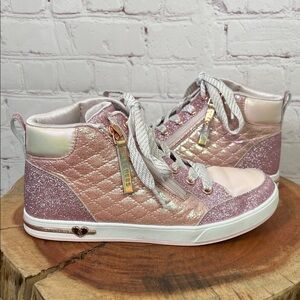 Skechers Pink Glitter High-Top Sneakers